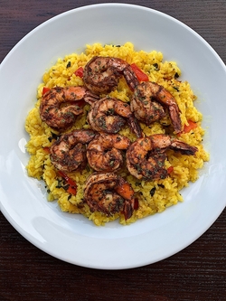Jerk chicken and shrimp over yellow rice recipes - Uncategorized